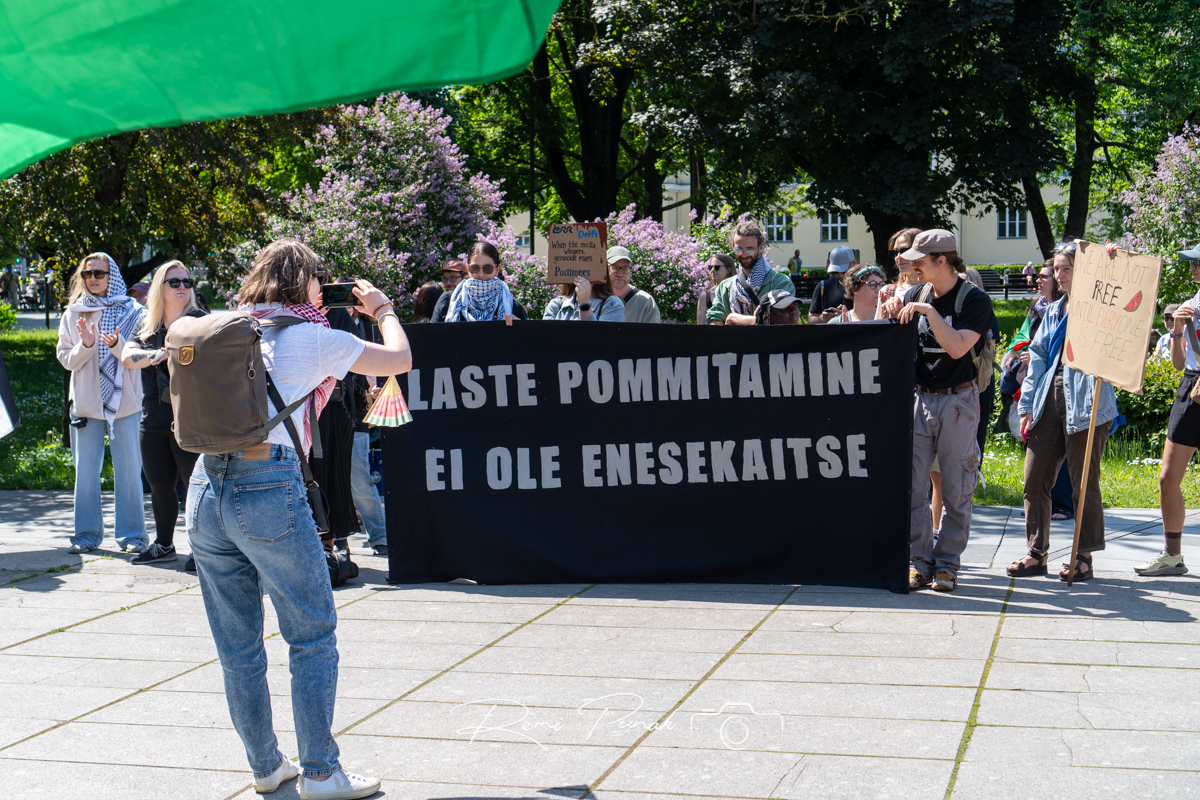 Meeleavaldus Tallinnas Tammsaare pargis. 15.06.2025. Foto: Remi Punak.