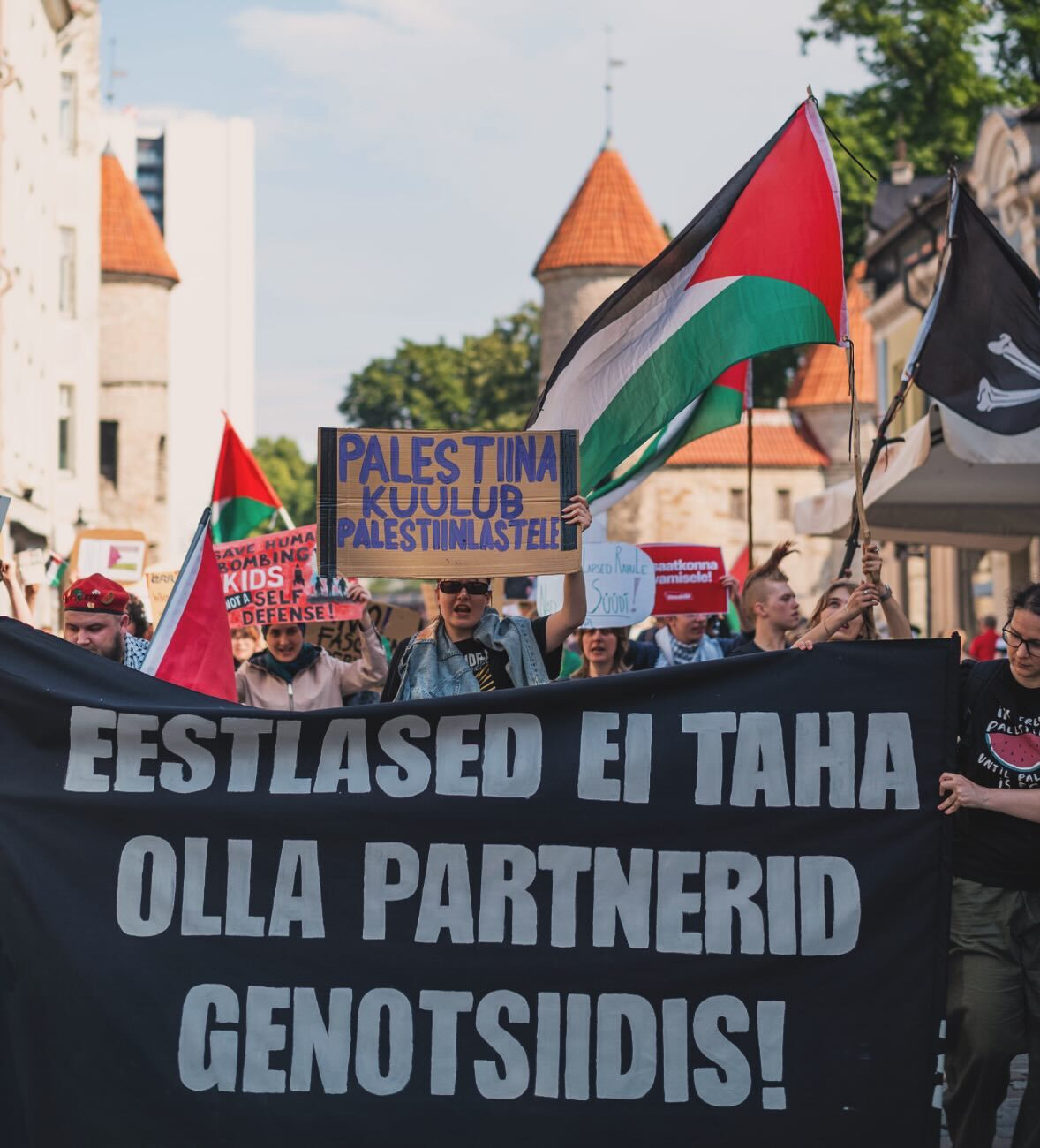 Meeleavaldus Palestiina toetuseks. Tallinn, 2025. Foto: Jaana Talman.